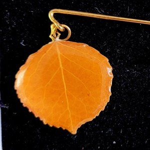 Aspen Leaf Pin Pendant with Box and Card